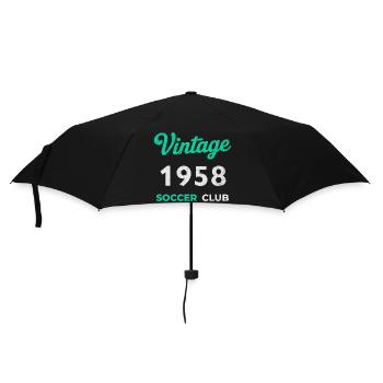 Vintage 1958 – Soccer Club Retro Birth Year - Umbrella (small) - black - Front