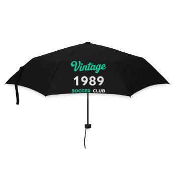 Vintage 1989 – Soccer Club Retro Birth Year - Umbrella (small) - black - Front