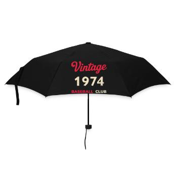 Vintage 1974 – Année de naissance rétro du club de baseball - Parapluie standard - noir - Devant