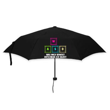 Zocken Computerspieler Zocker Gaming Gamer - Regenschirm (klein) - Schwarz - Vorne