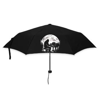 Bigfoot Piano Player - Umbrella (small) - black - Front