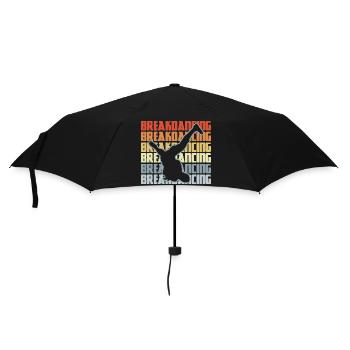Vintage Breakdance - Regenschirm (klein) - Schwarz - Vorne