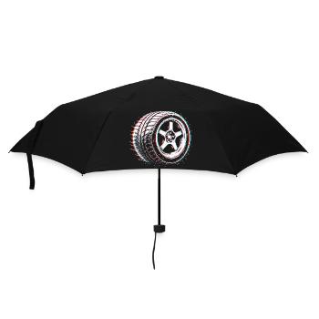 Car Tire Tuning Drift Motorsport Design - Umbrella (small) - black - Front