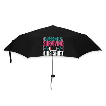 Night Shift Nurse, Tired - Umbrella (small) - black - Front