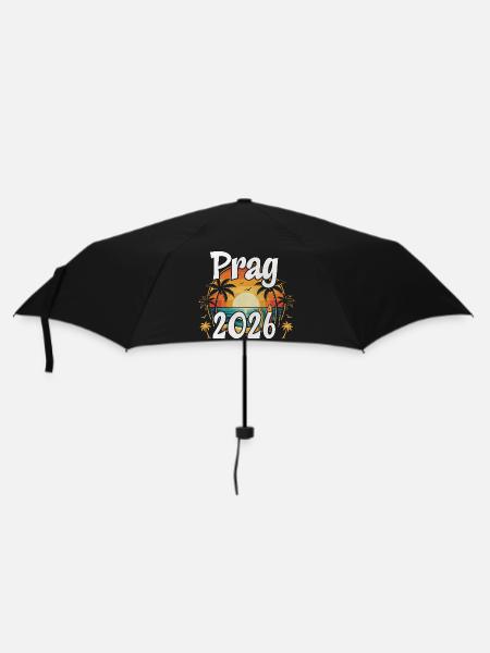 Prag 2026 - Regenschirm (klein) - Schwarz