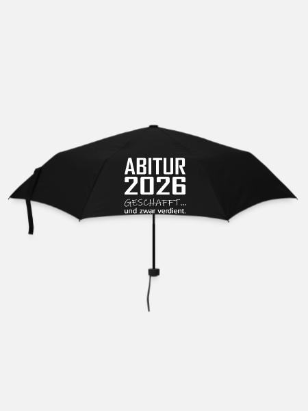ABI 2026 Spruch - Regenschirm (klein) - Schwarz