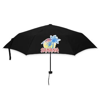 Geschenk für Samana - Regenschirm (klein) - Schwarz - Vorne