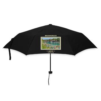 Ungarn Hévíz Vintage Reisemarke - Regenschirm (klein) - Schwarz - Vorne