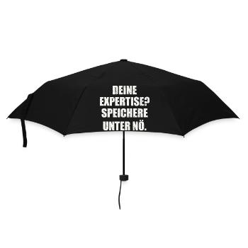 Sarkastischer Spruch - Regenschirm (klein) - Schwarz - Vorne