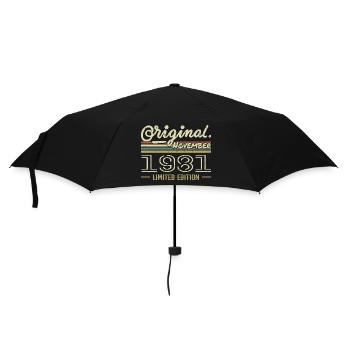 Novembre 1981 - Cadeau Anniversaire Novembre 1981 - Parapluie standard - noir - Devant