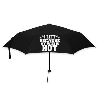 I lift because my wife is hot - Parapluie standard - noir - Devant