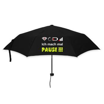Ich mach mal Pause ! Gamer Nerd Problem Wlan Akku - Regenschirm (klein) - Schwarz - Vorne