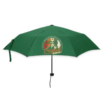 March 2010 Vintage 2010 Retro Birthday Gift - Umbrella (small) - bottlegreen - Front
