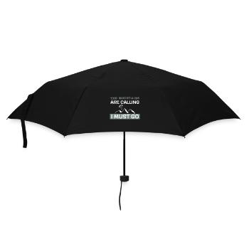 The mountains are calling - I must go - Umbrella (small) - black - Front