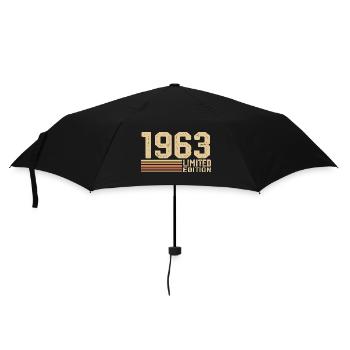 Jahrgang 1963 Geburtstag - Geschenk 1963 Jahrgang 1963 - Regenschirm (klein) - Schwarz - Vorne