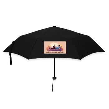 Ich bin nicht faul ich bin im Energiesparmodus - Regenschirm (klein) - Schwarz - Vorne