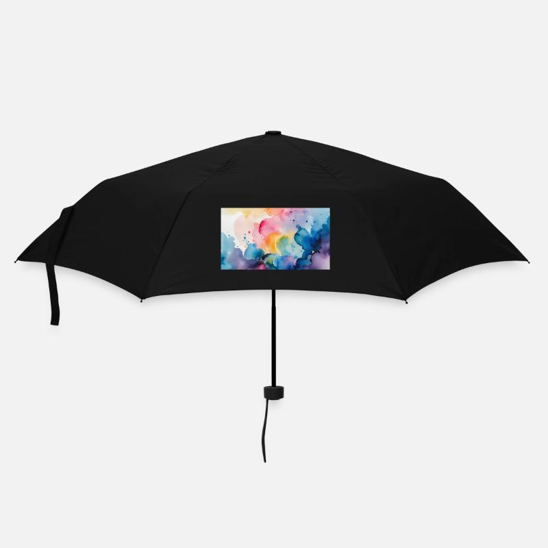 Aquarellfarben Explosion Kunst Design - Regenschirm (klein) - Schwarz