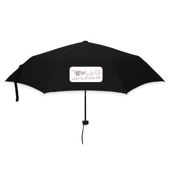 Liebe liegt in der Luft Vintage, Rose Airy Love - Regenschirm (klein) - Schwarz - Vorne