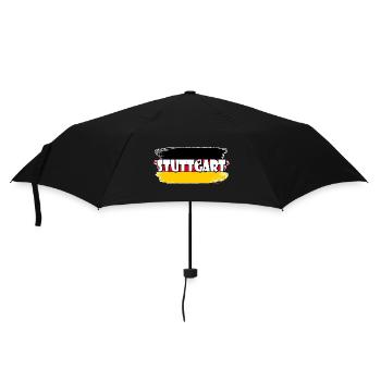 Stuttgart Deutschland Flagge - Regenschirm (klein) - Schwarz - Vorne