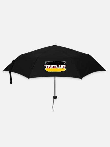 Stuttgart Deutschland Flagge - Regenschirm (klein) - Schwarz