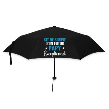 Kit De Survie Futur Papy Cadeau personnalisé - Parapluie standard - noir - Devant