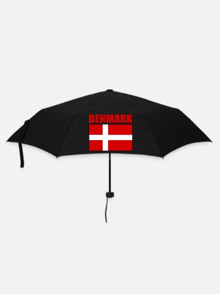 Dänemark - Regenschirm (klein) - Schwarz
