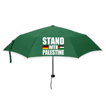 Stand with palestine - Regenschirm (klein) - Flaschengrün - Vorne