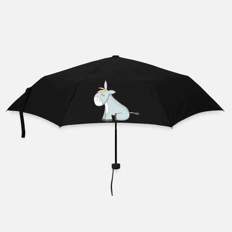 Esel - Regenschirm (klein) - Schwarz