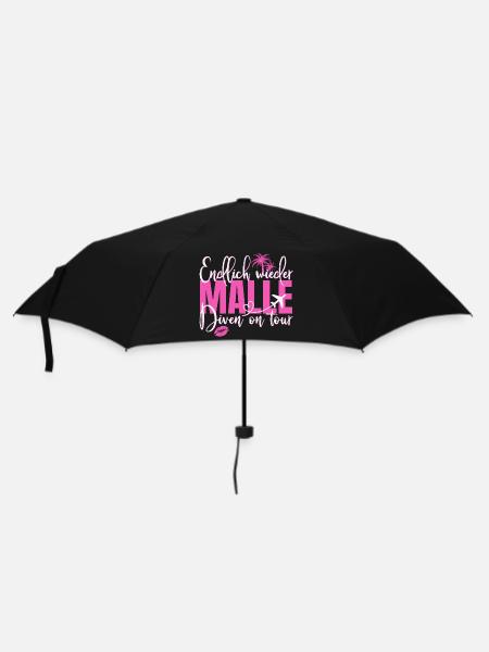 Mallorca Spruch Endlich Wieder Malle Diven On Tour - Regenschirm (klein) - Schwarz