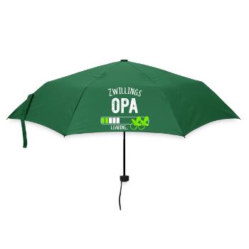 Zwillingsopa Loading Opa Großvater Zwillinge - Regenschirm (klein) - Flaschengrün - Vorne
