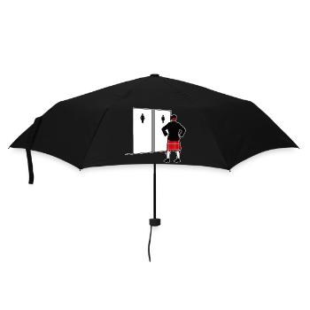 Funny Scotland Kilt Cornemuse Rock Toilett - Parapluie standard - noir - Devant