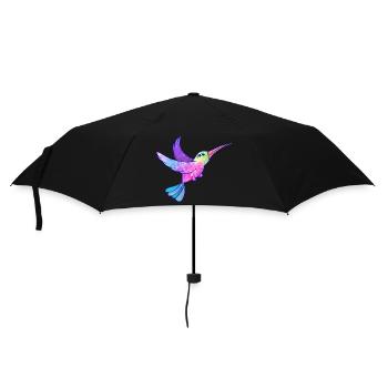 Kolibri Vogel niedliche Tiere - Regenschirm (klein) - Schwarz - Vorne