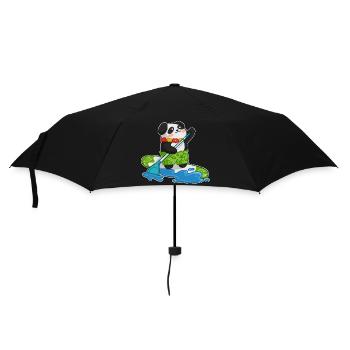 Stand Up Paddling Stand up Paddler Panda - Regenschirm (klein) - Schwarz - Vorne