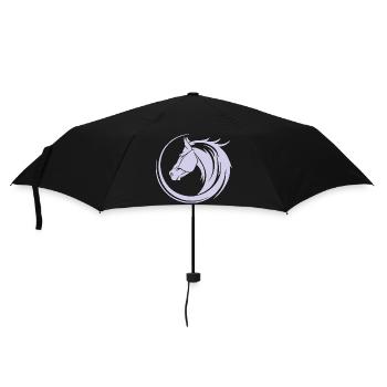 Cheval Tête d’équitation Équitation Sport équestre Cavalier Tribal - Parapluie standard - noir - Devant