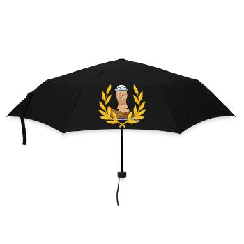 Ahoi Moin maritime Erdnuss Seemann Kapitän Kind - Regenschirm (klein) - Schwarz - Vorne