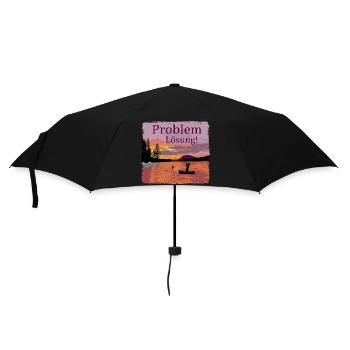Problem Lösung Angeln - Regenschirm (klein) - Schwarz - Vorne