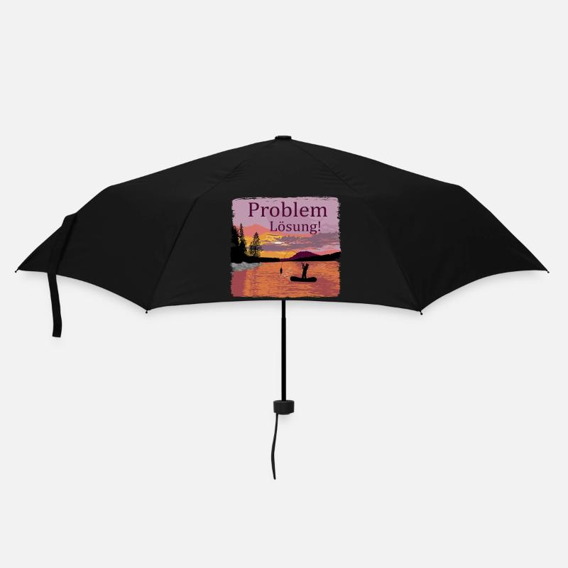 Problem Lösung Angeln - Regenschirm (klein) - Schwarz