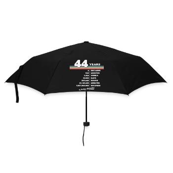 44. Geburtstag Vintage 44 Jahre alt Retro 528 - Regenschirm (klein) - Schwarz - Vorne