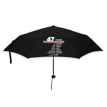 47th Birthday Vintage 47 Years Old Retro 564 - Umbrella (small) - black - Front
