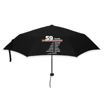 59th Birthday Vintage 59 Years Old Retro 708 - Umbrella (small) - black - Front