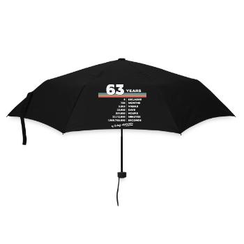 63ème Anniversaire Millésime 63 ans Rétro 756 - Parapluie standard - noir - Devant