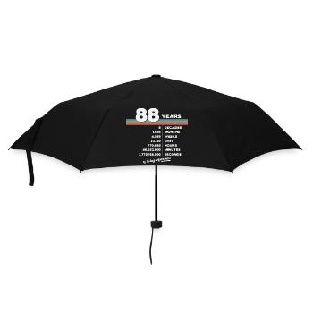 88. Geburtstag Jahrgang 88 Jahre alt Retro 1056 - Regenschirm (klein) - Schwarz - Vorne