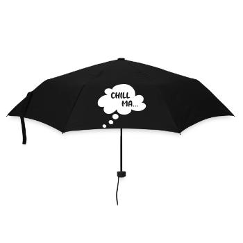 Sprechblase coole Sprüche chillen entspannen Wolke - Regenschirm (klein) - Schwarz - Vorne