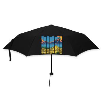 Mountains Hike Mountain Hiking Mountain Hikers Hiking - Umbrella (small) - black - Front