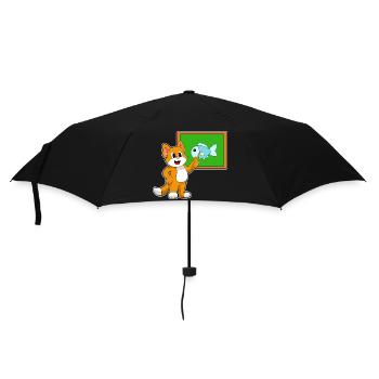 Cat Teacher Pointing Stick School - Umbrella (small) - black - Front