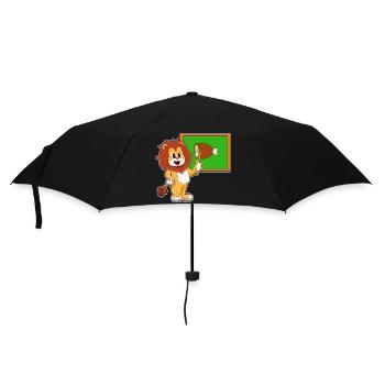 Lion Teacher Pointing Stick School - Umbrella (small) - black - Front