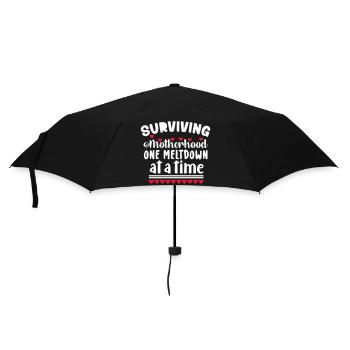 Surviving Motherhood one meltdown at a time - Regenschirm (klein) - Schwarz - Vorne