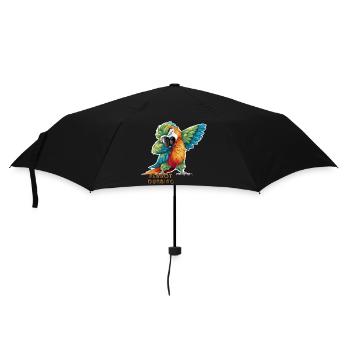 Perrot synchronisiert Gefiederte Scherben Der tropische Papagei - Regenschirm (klein) - Schwarz - Vorne