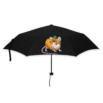 Mouse Halloween Pumpkin - Umbrella (small) - black - Front