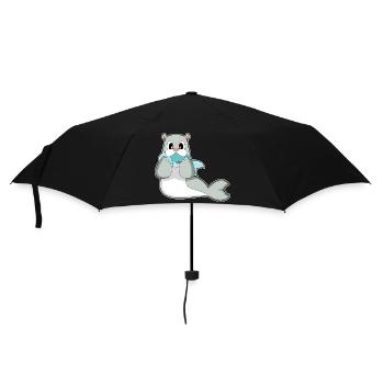 Poisson phoque - Parapluie standard - noir - Devant